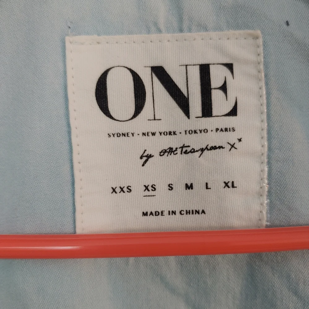 ONE X ONE TEASPOON Le Hustle Light Denim Coat Duster Trench Coat NWT Size XS - Picture 4 of 6